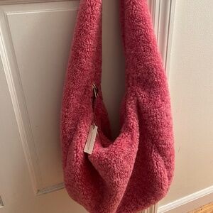 Anthropologie Sherpa hobo sling bag